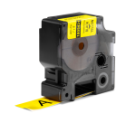 Labeltape Dymo Rhino industrieel vinyl 24mm zwart op geel