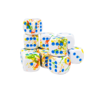 Dés Chessex Breezy/blue D6 16mm lot de 12 pièces