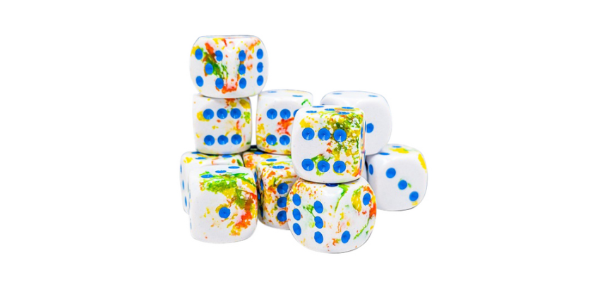 Chessex Würfel Breezy/Blau D6 16mm Satz mit 12 Stück