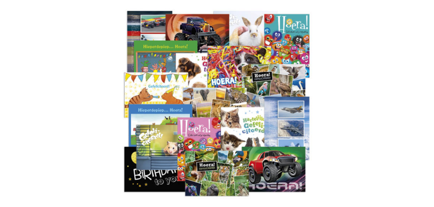Reward postcard De Stulp theme congratulations assorted A4