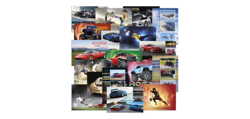 Beloningsposter-kaart De Stulp  thema voertuigen en sport  A4 assorti