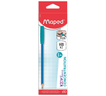 Potlood Maped Kidy Learn Concentration met kauwtopper blauw 10 stuks