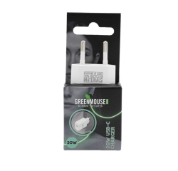 Oplader Green Mouse USB-C 20w wit blisterverpakking