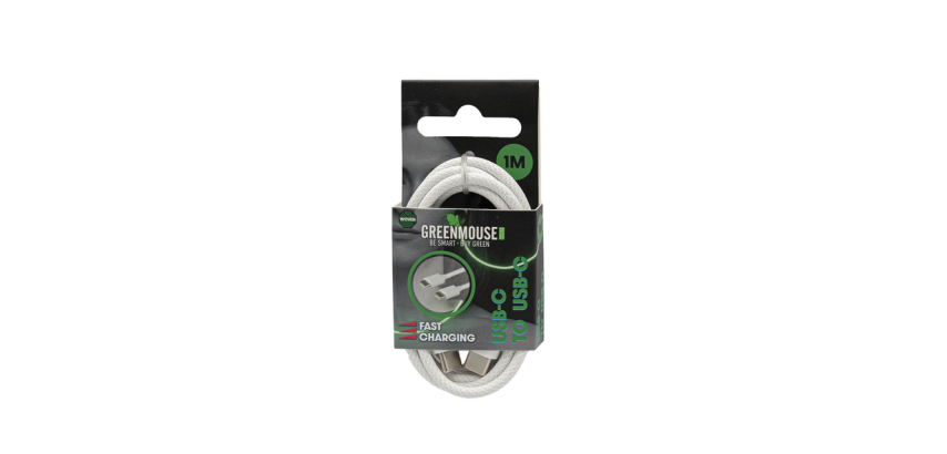 Câble Green Mouse USB-C vers USB-C Data Woven 1m blister