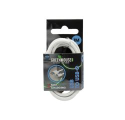 Kabel Green Mouse USB-A auf USB-C Daten Geflochten 1m Blisterverpackung