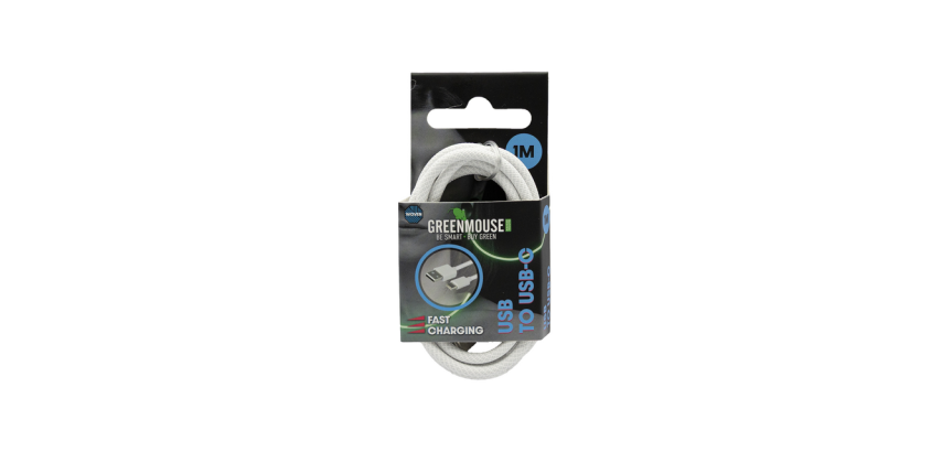 Kabel Green Mouse USB-A auf USB-C Daten Geflochten 1m Blisterverpackung