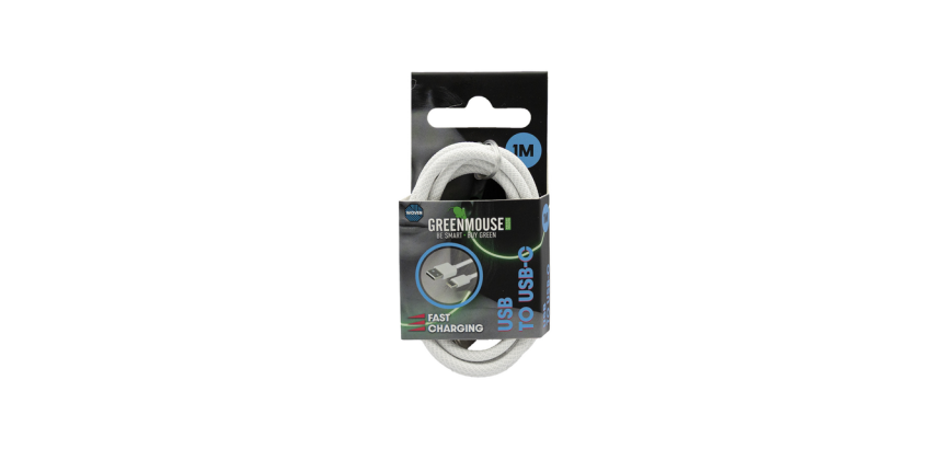 Kabel Green Mouse USB-A auf USB-C Daten Geflochten 1m Blisterverpackung