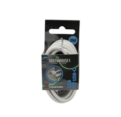 Kabel Green Mouse USB-A to USB-C data Woven 2m blisterverpakking