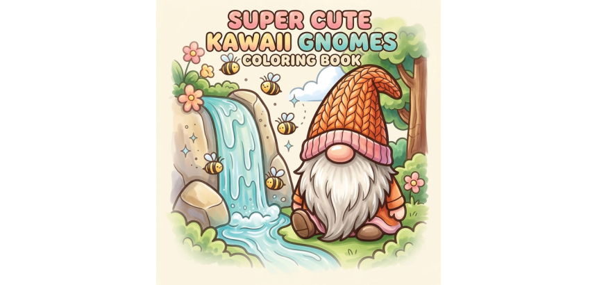 Kleurboek Super Cute Kawaii gnomes