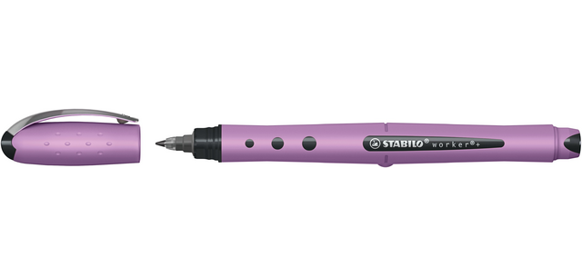 STABILO Worker+ Wildflower Rollerball Pen Medium Wisteria Mauve