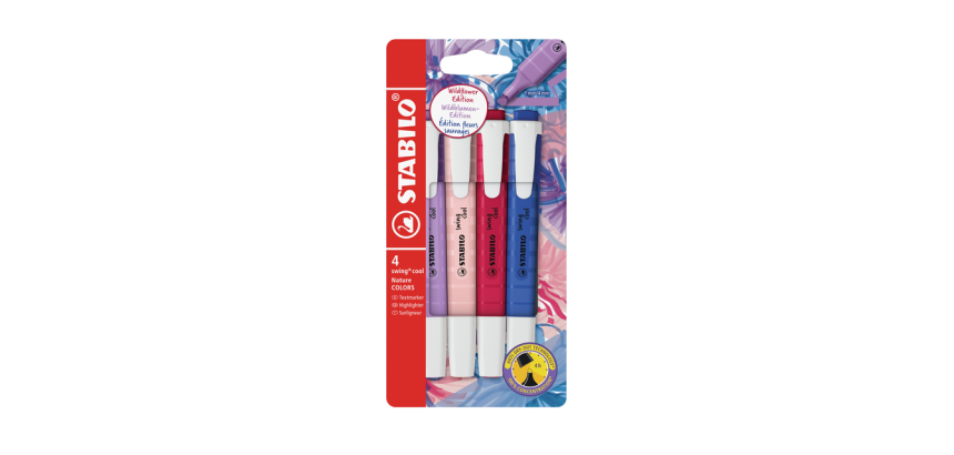 STABILO swing cool Wildflower assorted highlighter 4 pieces