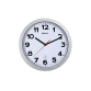 Horloge murale MAULstep RC Ø30x5cm plastqiue argent/blanc