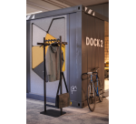 Portemanteau MAULsalsa debout 172x52x40cm 8 crochets noir RAL9004