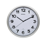 Horloge murale MAULstep RC Ø40x5cm plastique argent/blanc avec pile