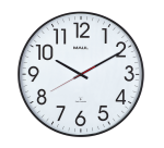 Horloge murale MAULclimb RC Ø47x5.5cm plastique argent/blanc avec pile