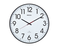 Horloge murale MAULclimb RC Ø47x5.5cm plastique argent/blanc
