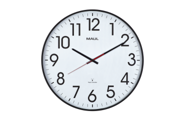 Horloge murale MAULclimb RC Ø47x5.5cm plastique argent/blanc