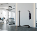 Vestiaire mobile MAULsamba 115x172x51cm 40kg 10 crochets noir RAL9004