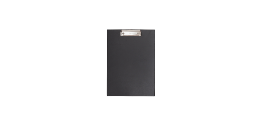 MAUL Klemmbrett A4 Hochformat 2 Magnete auf der Rückseite schwarzes PVC