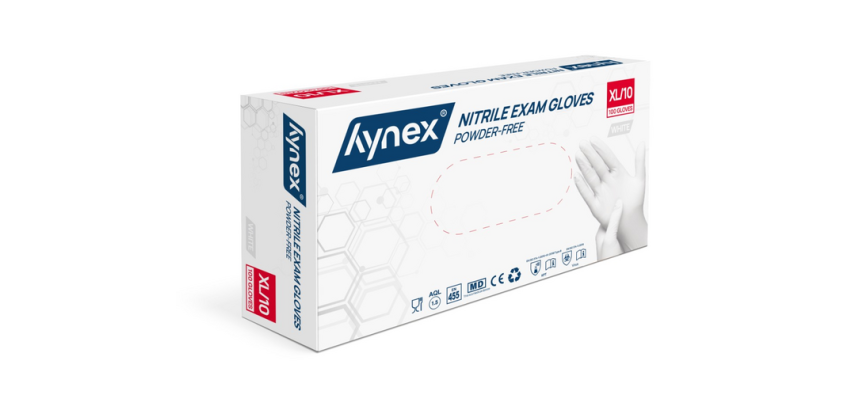 Handschoen Hynex nitril XL wit 3.5g 100 stuks
