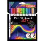 Feutre pinceau STABILO Arty Pen 568/18 assorti étui 18 pièces
