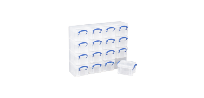 Really Useful Aufbewahrungsbox 16x 0,14 Liter 280x224x65mm transparent weiß