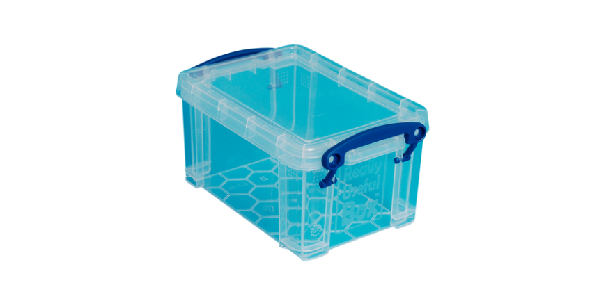 Boîte de rangement Really Useful 0,7 litre 155x100x80 mm blanc transparent