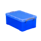 Opbergbox Really Useful 9 liter 395x210x140 mm transparant blauw