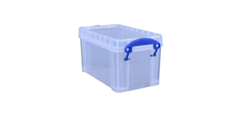 Boîte de rangement Really Useful 2,1 litres 240x130x125mm transparent blanc