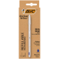Balpen Bic Cristal Re-new medium zilver + 2 vullingen blauw