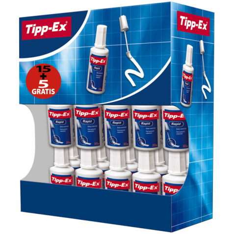 Correctievloeistof Tipp-ex Rapid foam 20ml valuepack à 15+5 gratis