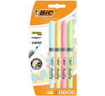 BIC Grip pastel highlighter assorted blister pack of 4 pieces