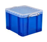 Opbergbox Really Useful 35 liter 480x390x310 mm transparant blauw