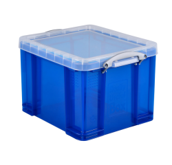 Opbergbox Really Useful 35 liter 480x390x310 mm transparant blauw