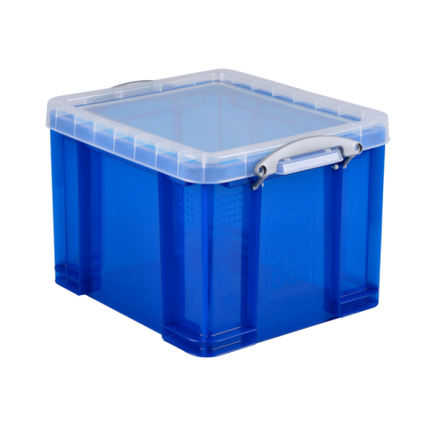 Opbergbox Really Useful 35 liter 480x390x310 mm transparant blauw