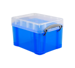 Really Useful Storage Box 3 liters 245x180x160mm transparent blue