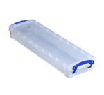 Really Useful Aufbewahrungsbox 0,8 Liter 355x100x40mm transparent weiß