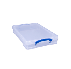 Boîte de rangement Really Useful 10 litres 520x340x85mm transparent blanc