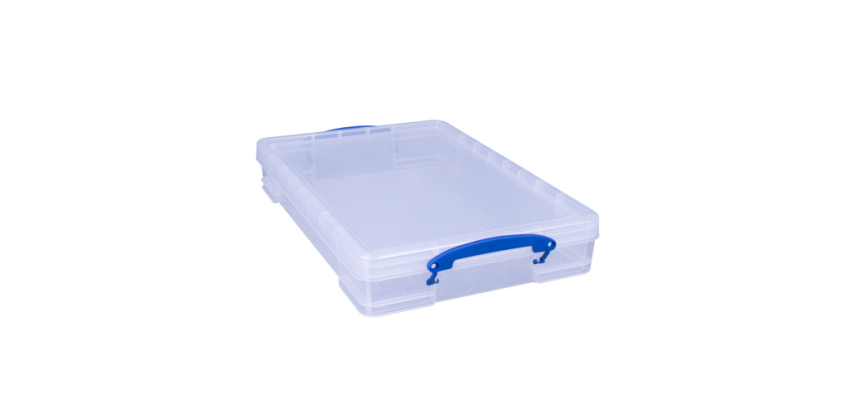 Really Useful Aufbewahrungsbox 10 Liter 520x340x85mm transparent weiß