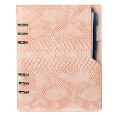 Organiseur Kalpa A5 avec agenda 2025-2026 7 jours/2 pages croco rose