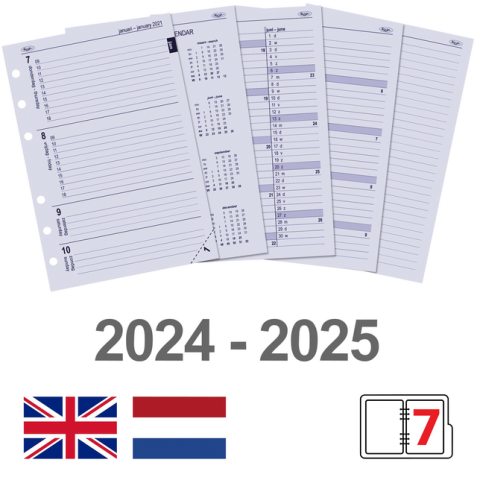 Recharge agenda 2024-2025 Kalpa A5 7 jours/2 pages