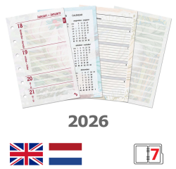 Recharge agenda 2026 Kalpa Pocket Fleurs 7jours/2pages