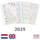 Recharge agenda 2025 Kalpa Pocket Fleurs 7jours/2pages