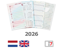 Recharge agenda 2026 Kalpa Personal Fleurs 7 jours/2 pages