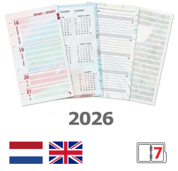Recharge agenda 2026 Kalpa Personal Fleurs 7 jours/2 pages