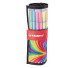 Viltstift STABILO Pen 68/25 Arty roletui medium assorti set à 25 stuks