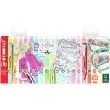 En_rotulador stabilo fluorescente fino swing cool pastel desket estuche de 18 unidades colores surtidos