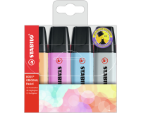 Surligneur Stabilo BOSS Original 70/4-4 pastel assorti étui 4 pièces
