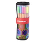 Fineliner STABILO point 88/25 Arty rollerset zwart fijn ass 25st