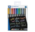 Feutre pinceau Staedtler Metallic étui 10 couleurs